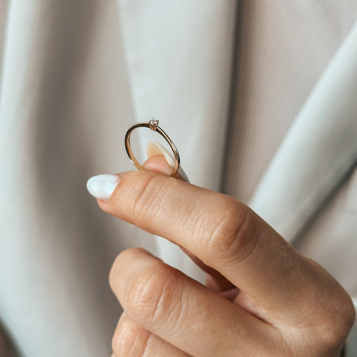 Inel din aur Timeless - Diamant 0.03 CT - Indira