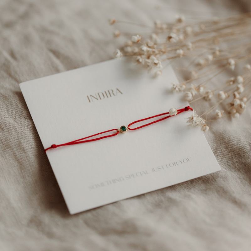 Bracelet en cordon argent Birthstone Golden November - Citrine - Indira