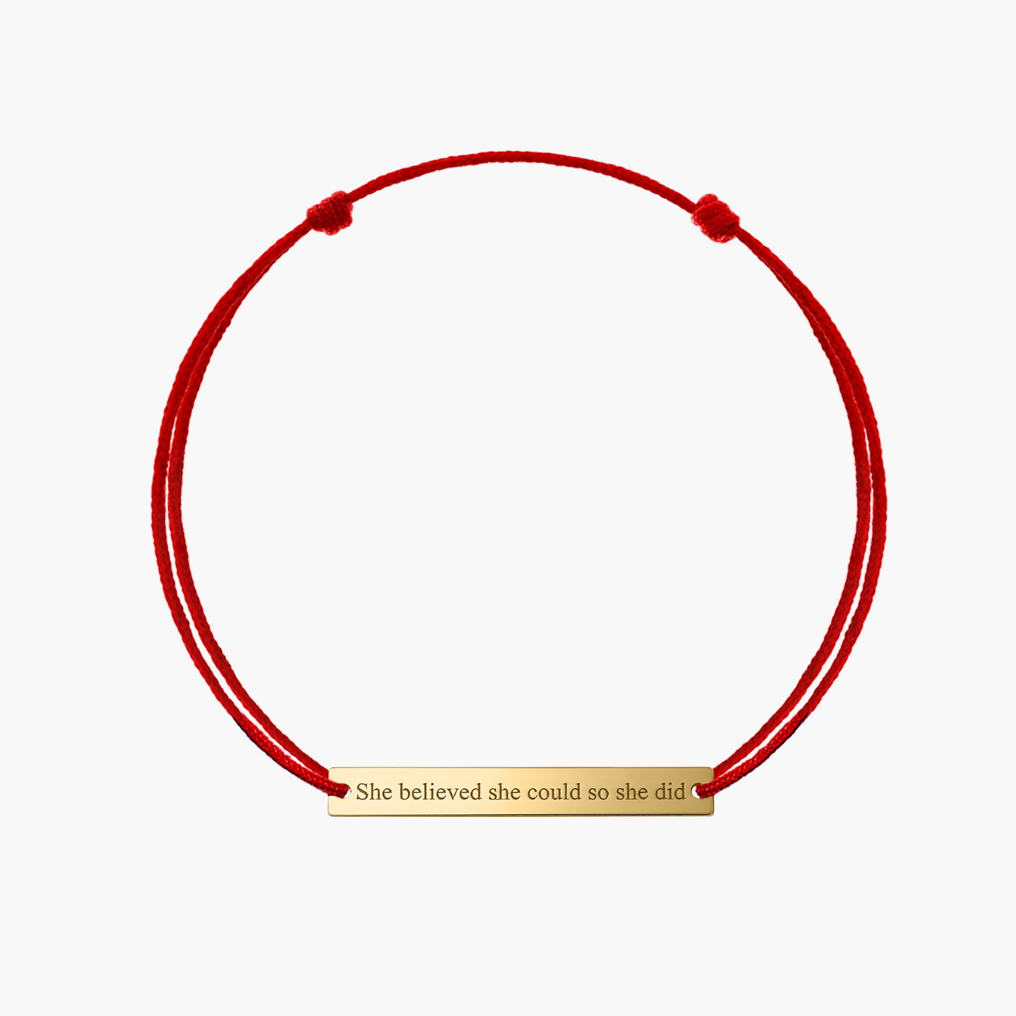 Gold Cord Bracelet She Believed She Could