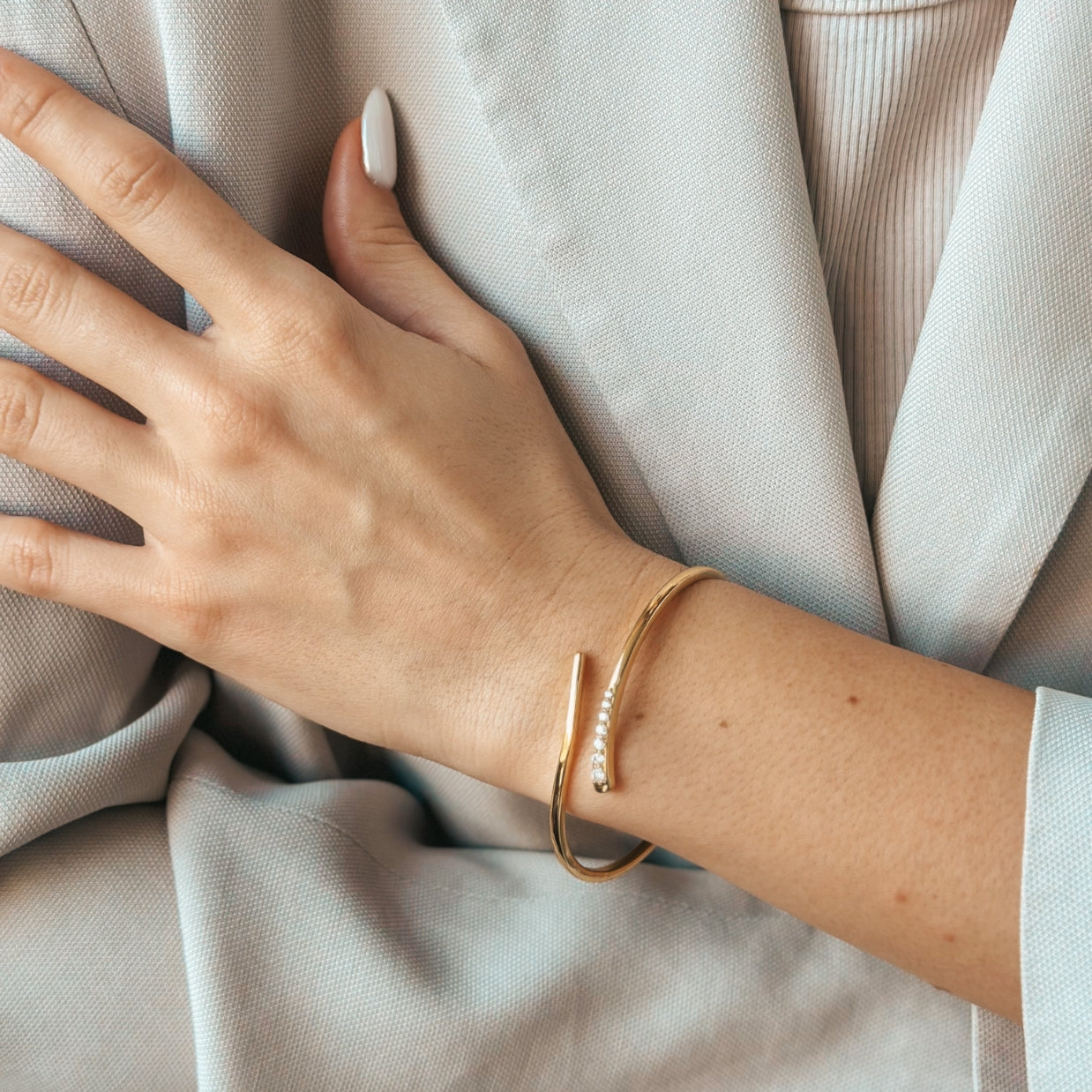 Vega silver bracelet - Zirconia