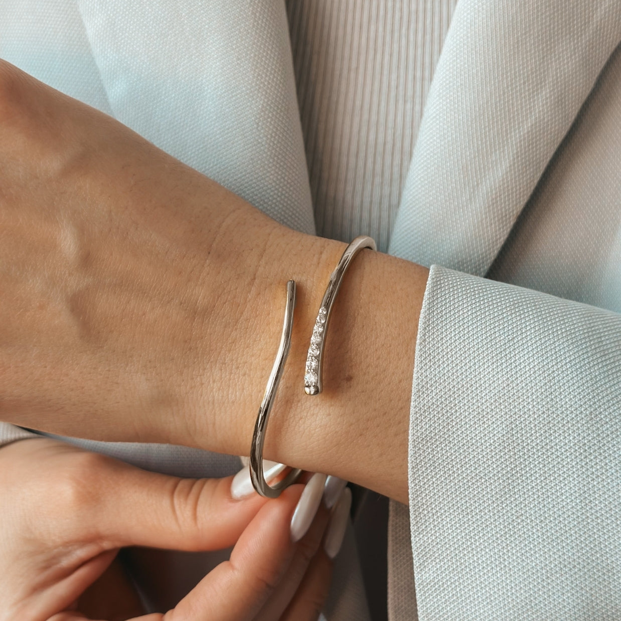 Vega silver bracelet - Zirconia