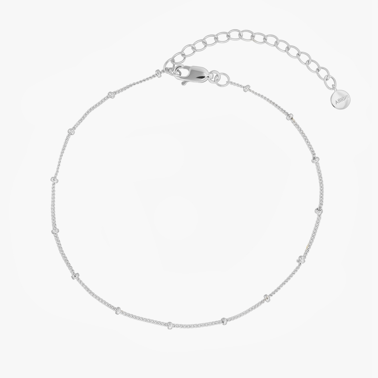 Chaîne de cheville en argent Beaded - Indira