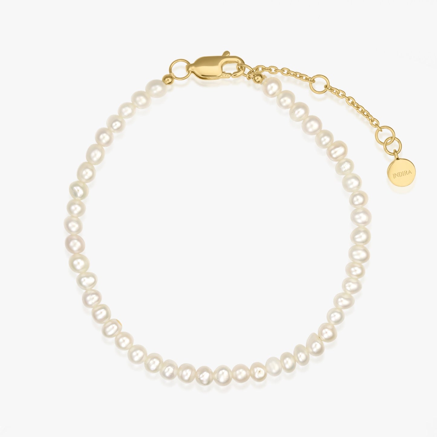 Bratara din argint Golden Finesse - Perle Naturale - Indira