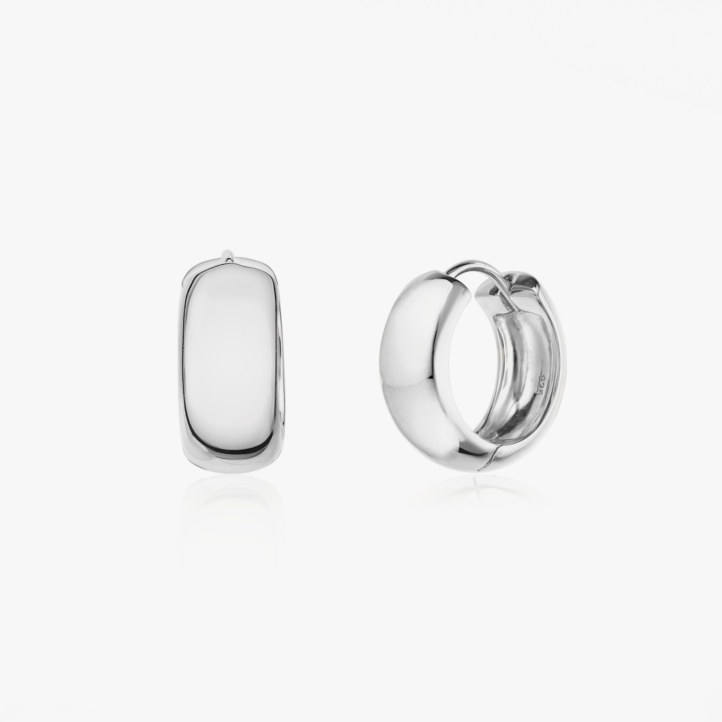 Bold Silver Maxi Hoops Earrings - Indira