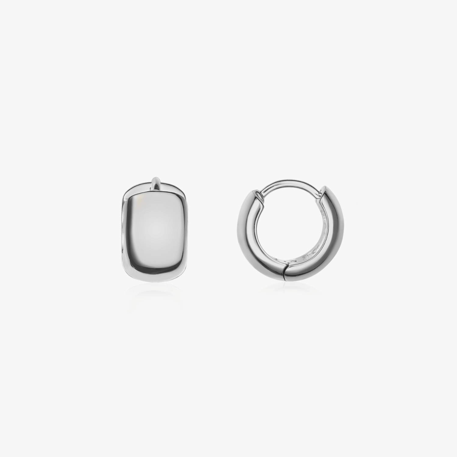 Bold Mini Hoops Silver Earrings - Indira