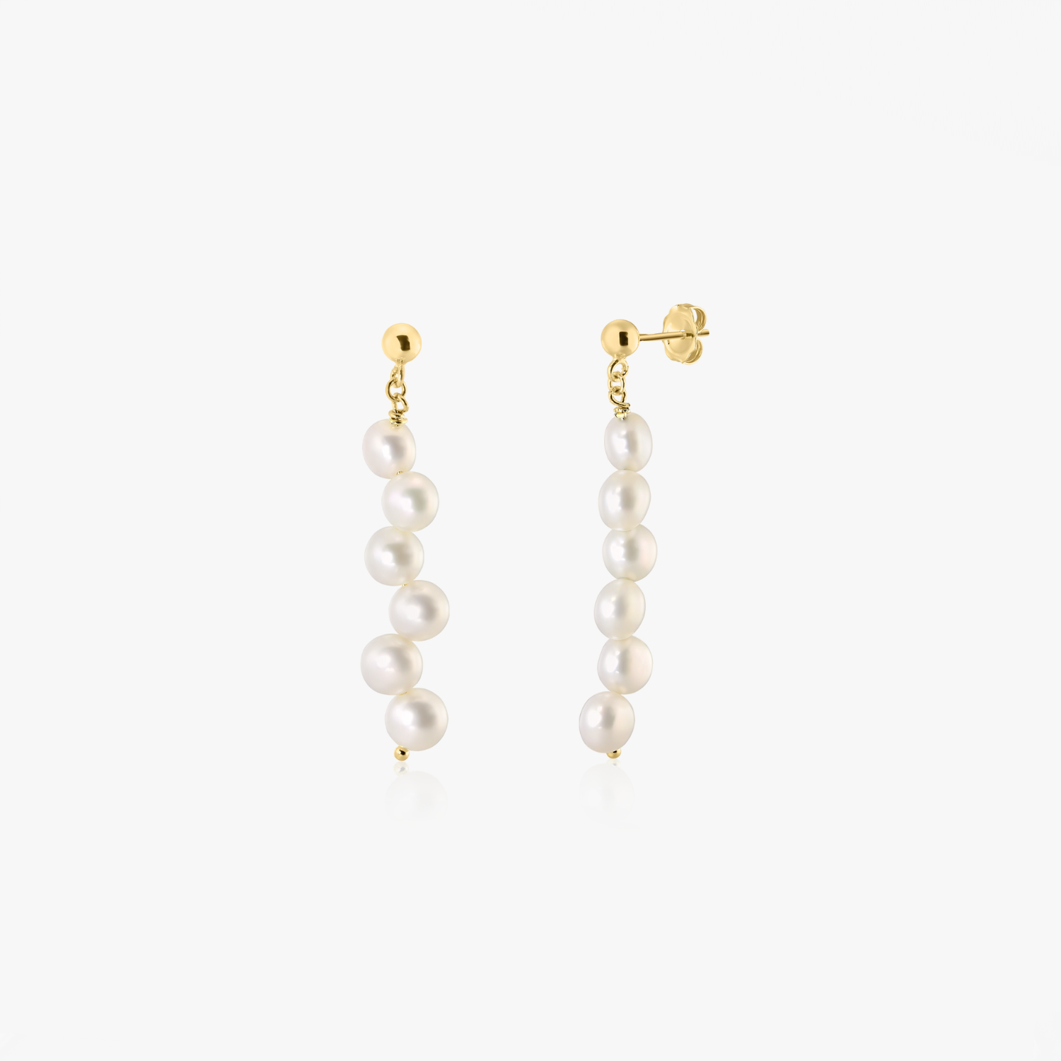 Boucles d'oreilles en argent Golden Harmony - Perles naturelles - Indira