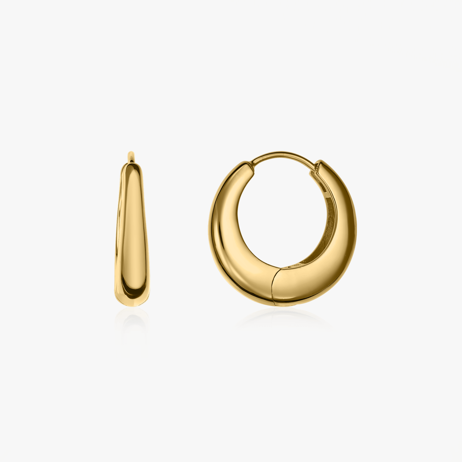 Golden Maxi Dome ezüst fülbevalók - Indira