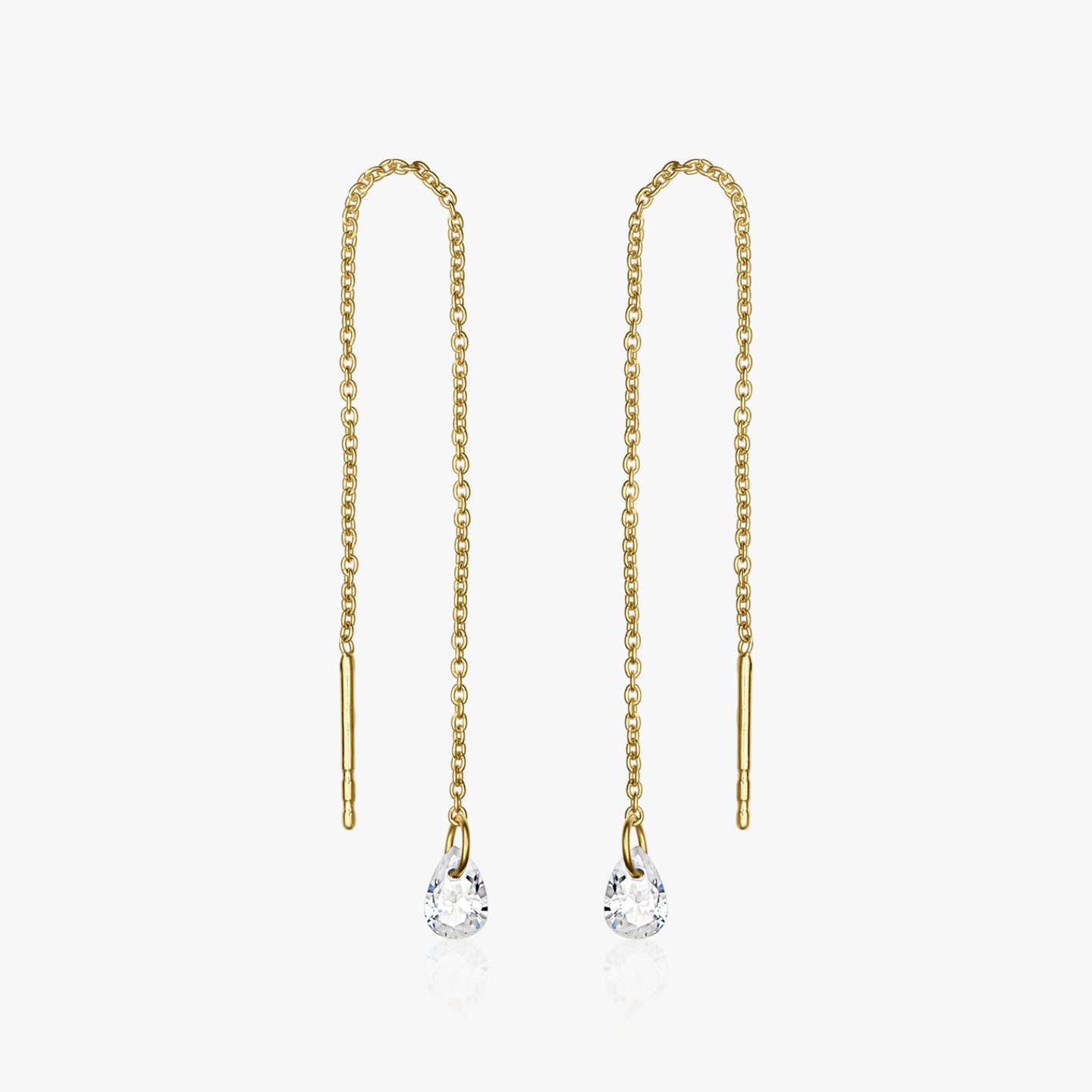 Golden Solitaire ezüst fülbevaló - cirkónium - Indira