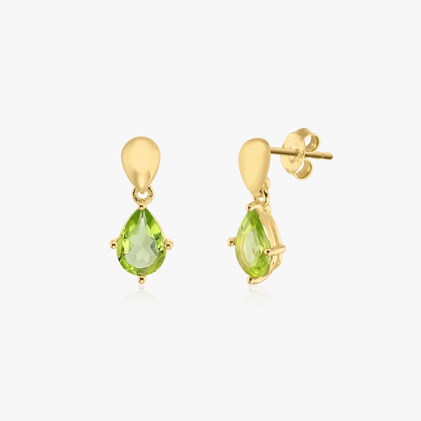 Boucles d'oreilles en argent Golden Kaylee - Péridot - Indira