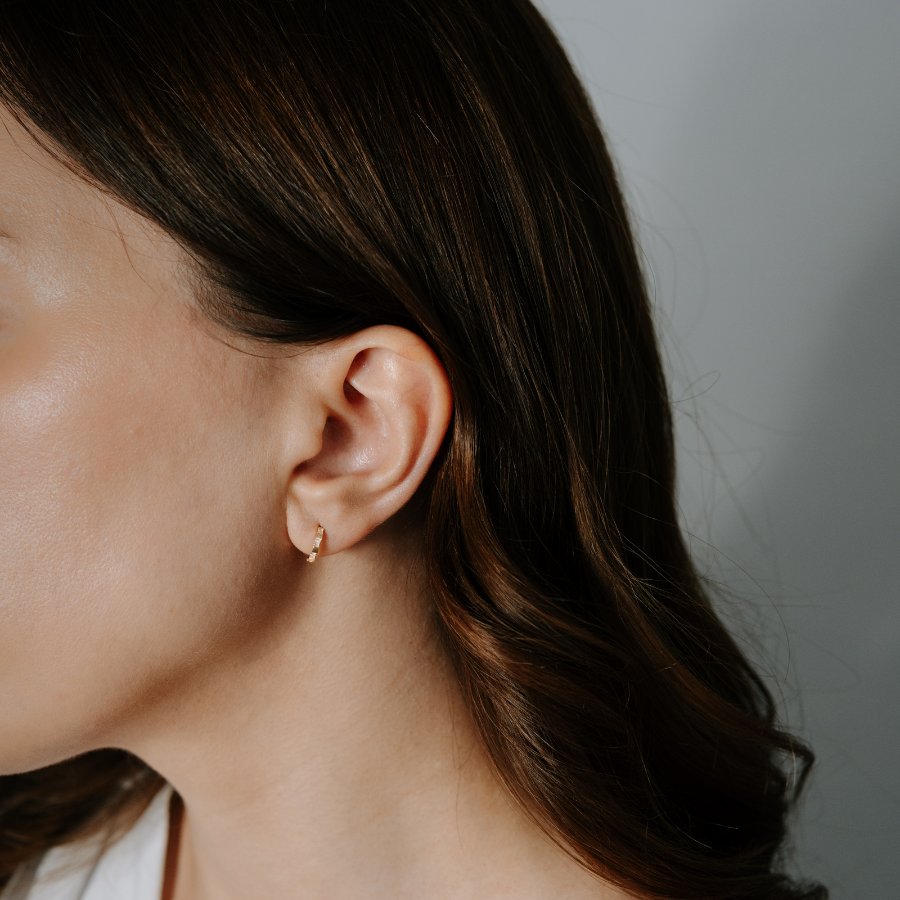 Boucles d'oreilles en or Carreau - Zircon - Indira