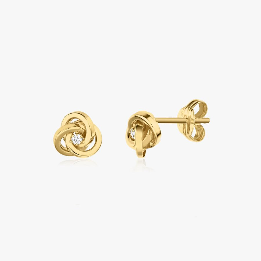 Arany Eternal Knot fülbevaló - Indira