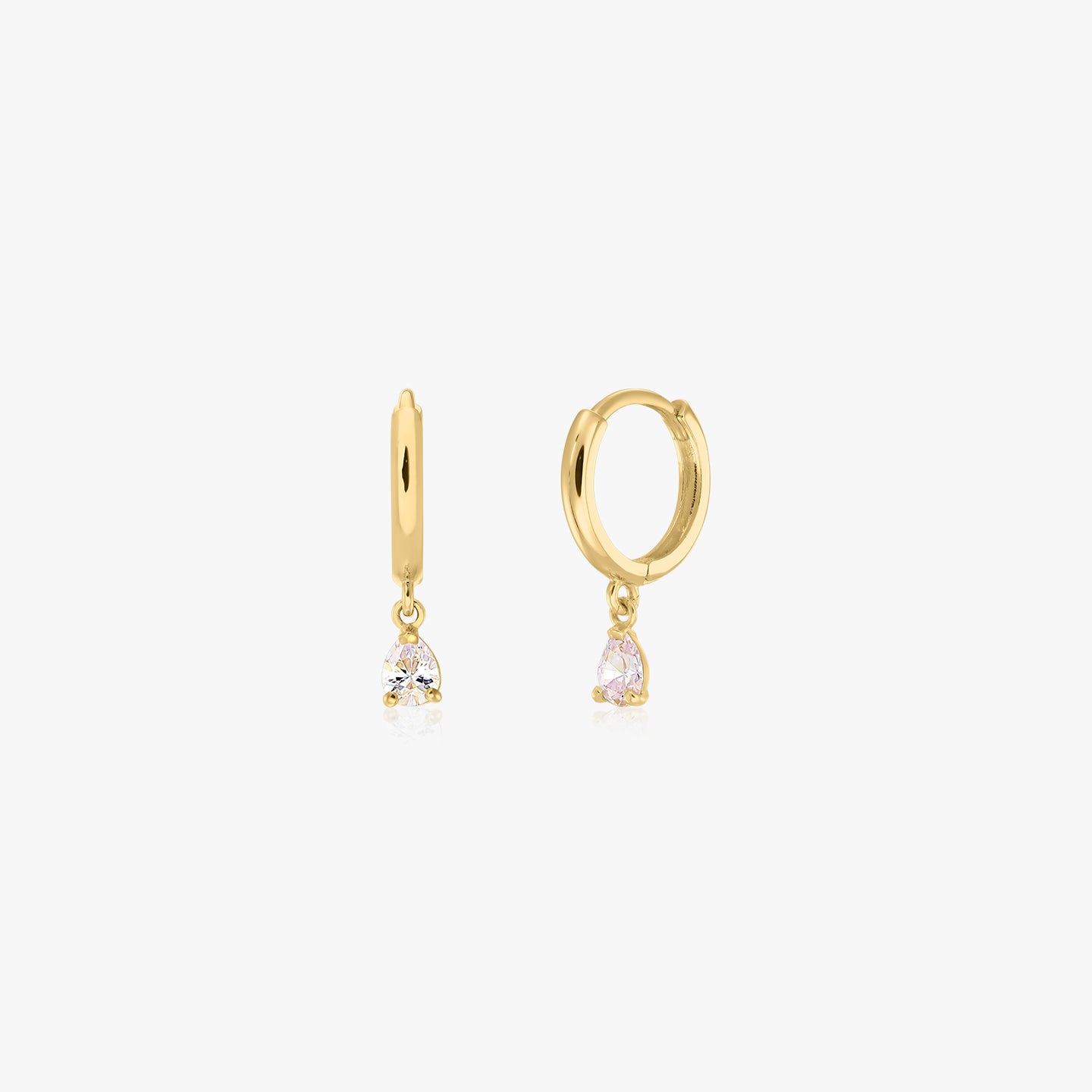 Boucles d'oreilles en or Lavender Drops - Zircon - Indira