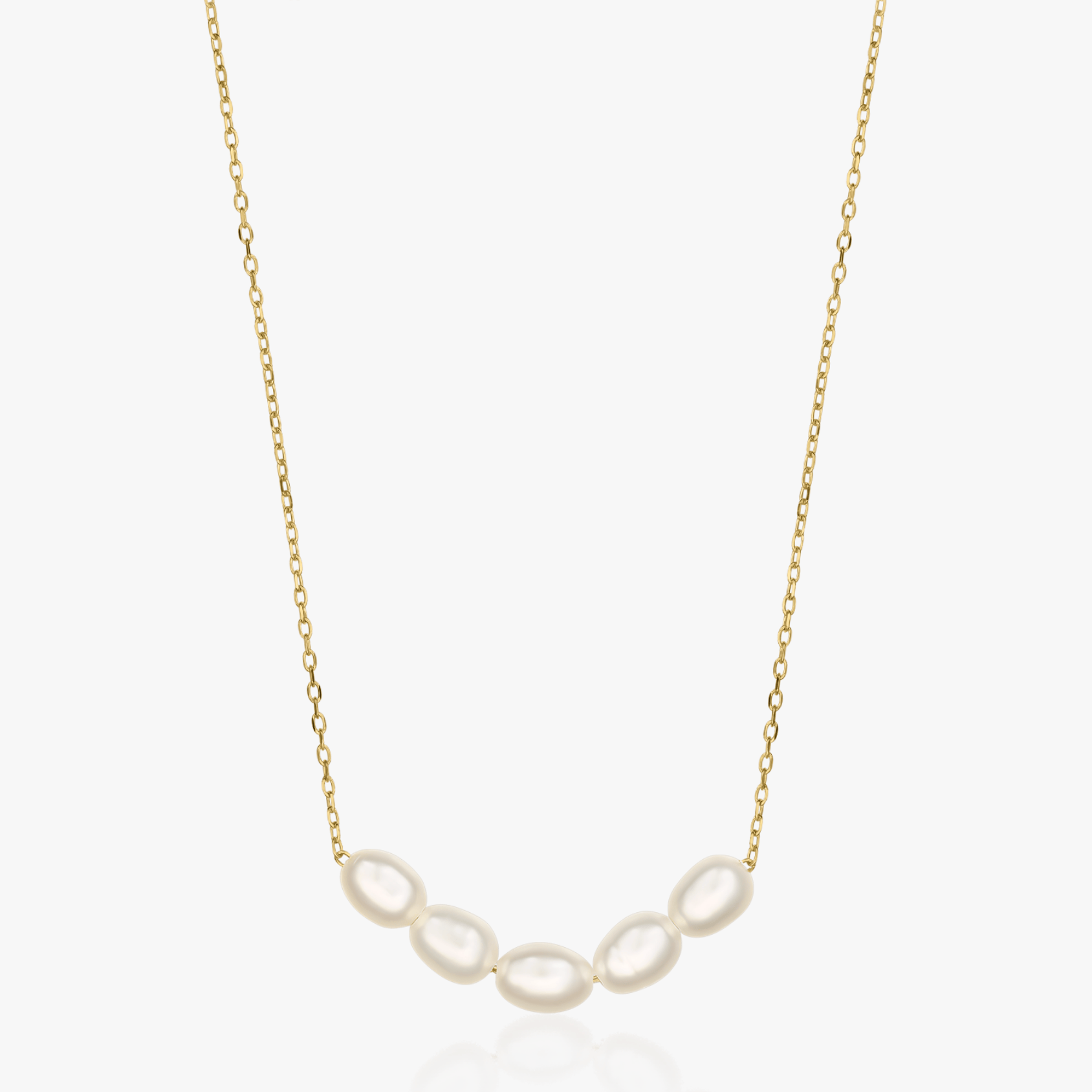 Colier din argint Golden Maia - Perle Naturale - Indira