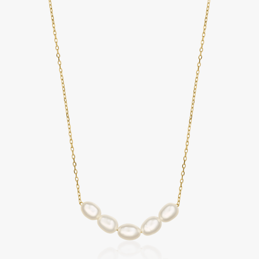 Colier din argint Golden Maia - Perle Naturale - Indira