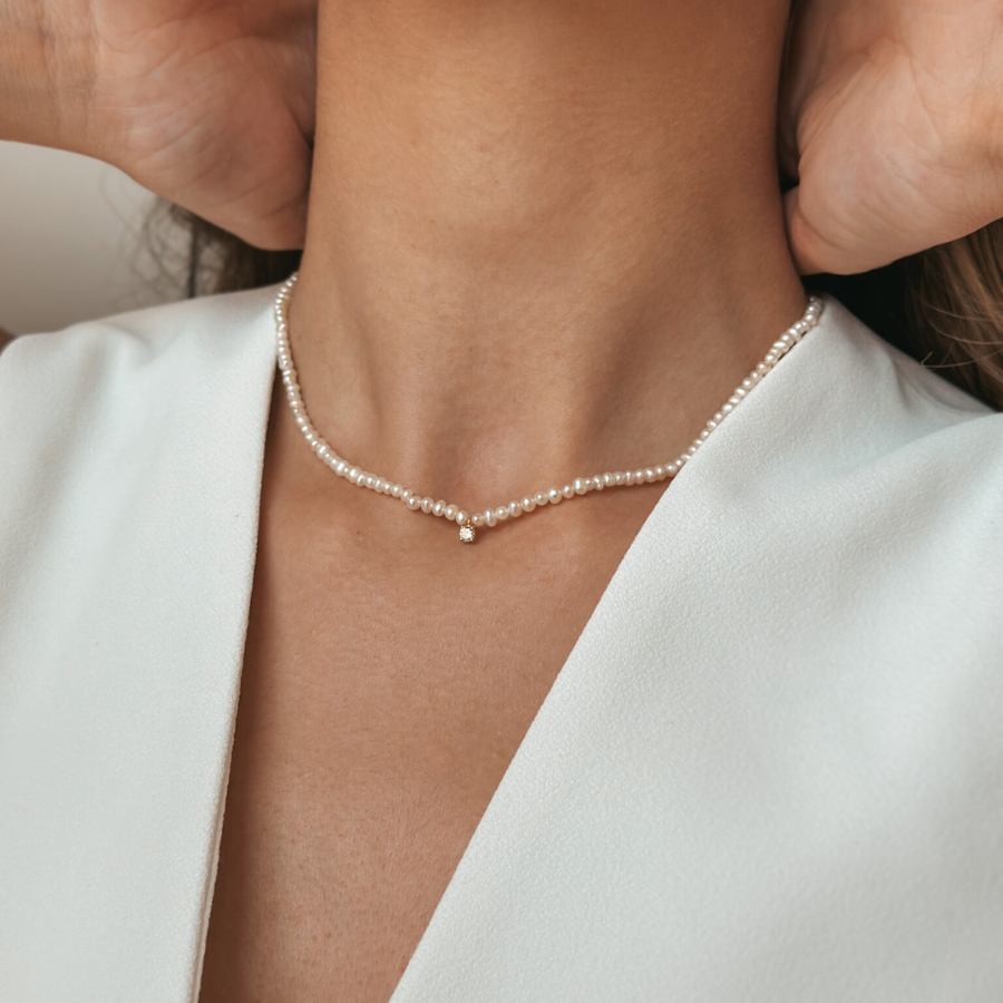 Colier din argint Fairy - Perle de cultura - Indira