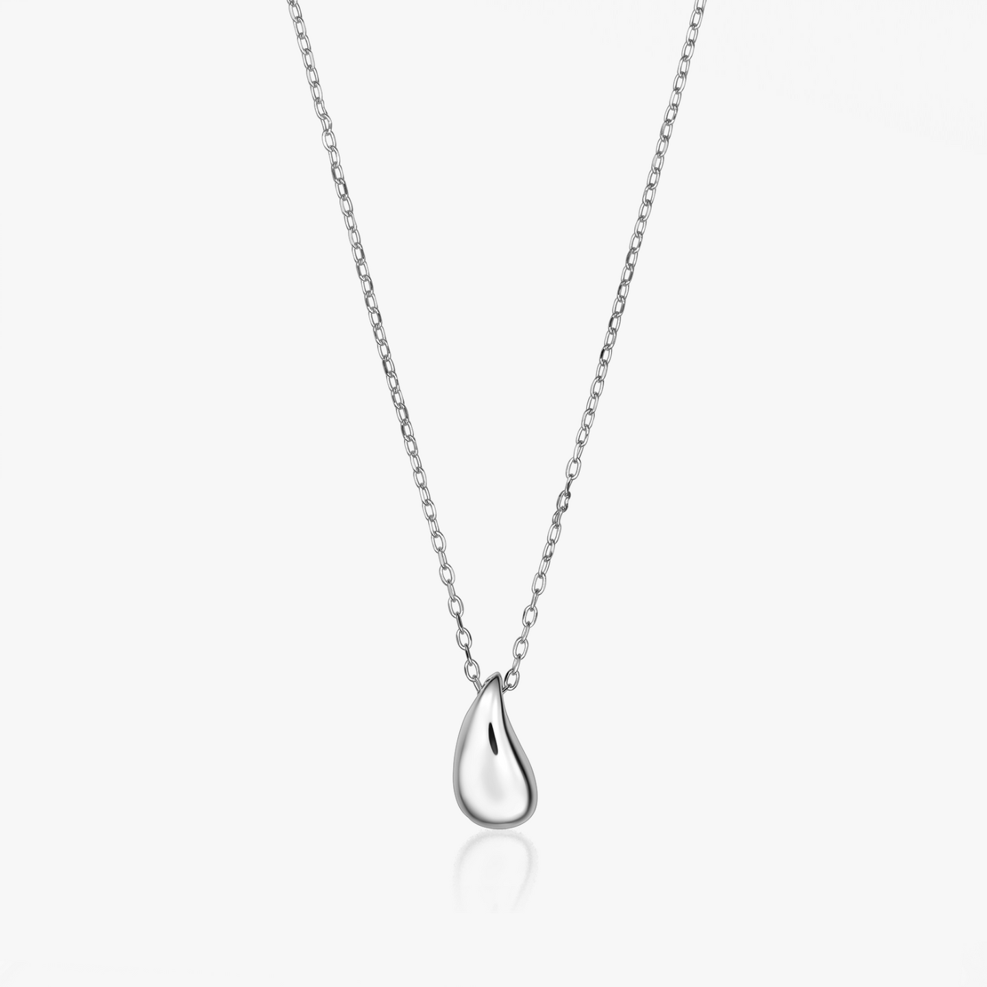 Silver Drop Silver Necklace - Indira