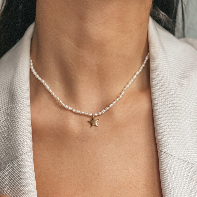 Collier en or Tiana Golden - Perles Naturelles - Indira