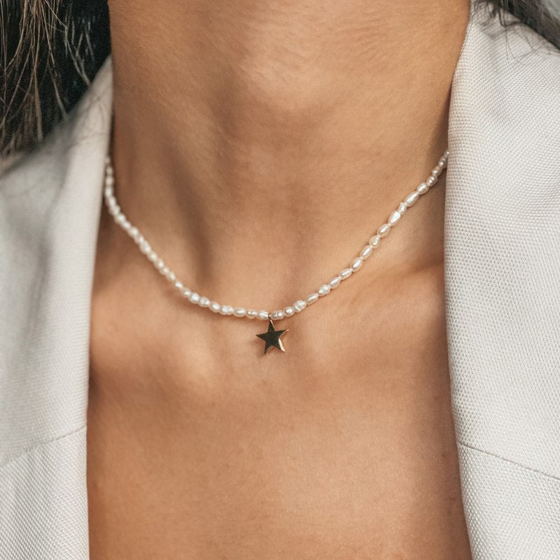 Collier en or Tiana Golden - Perles naturelles - Indira