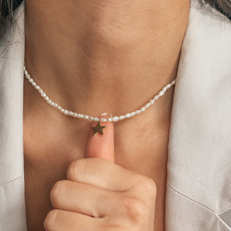 Collier en or Tiana Golden - Perles Naturelles - Indira