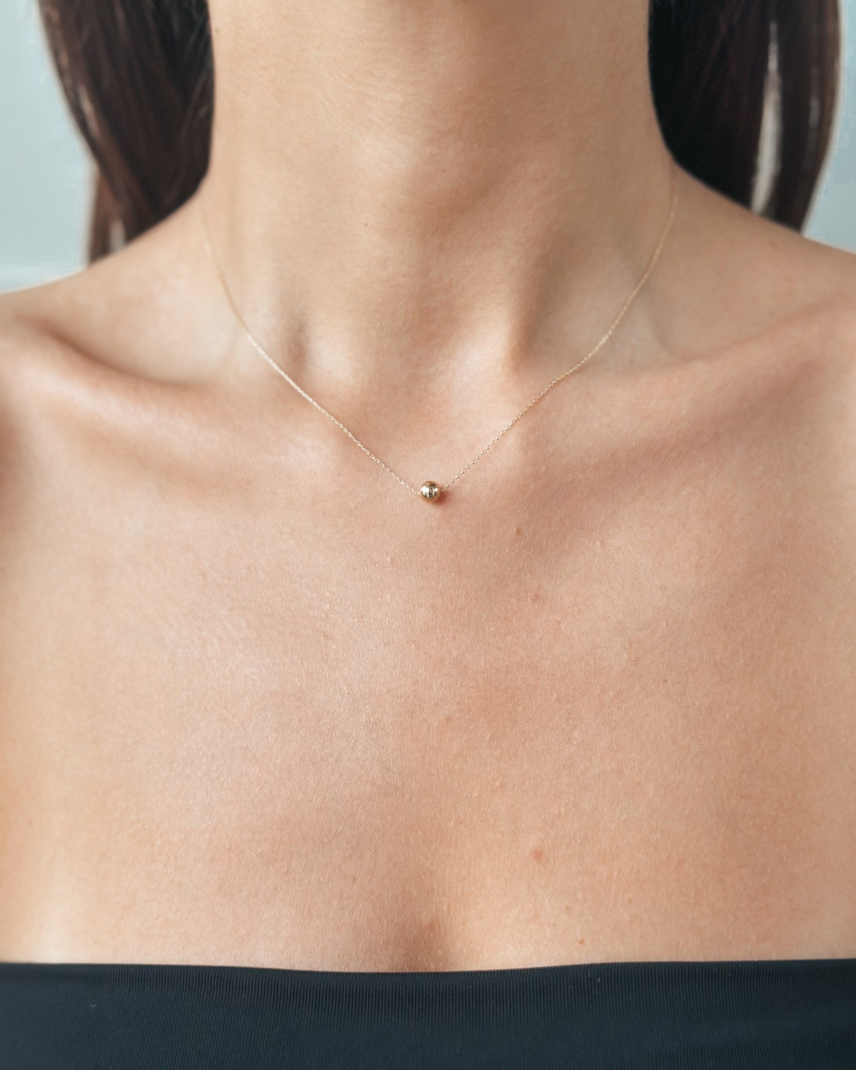 Colier din aur galben Golden Sphere - Indira