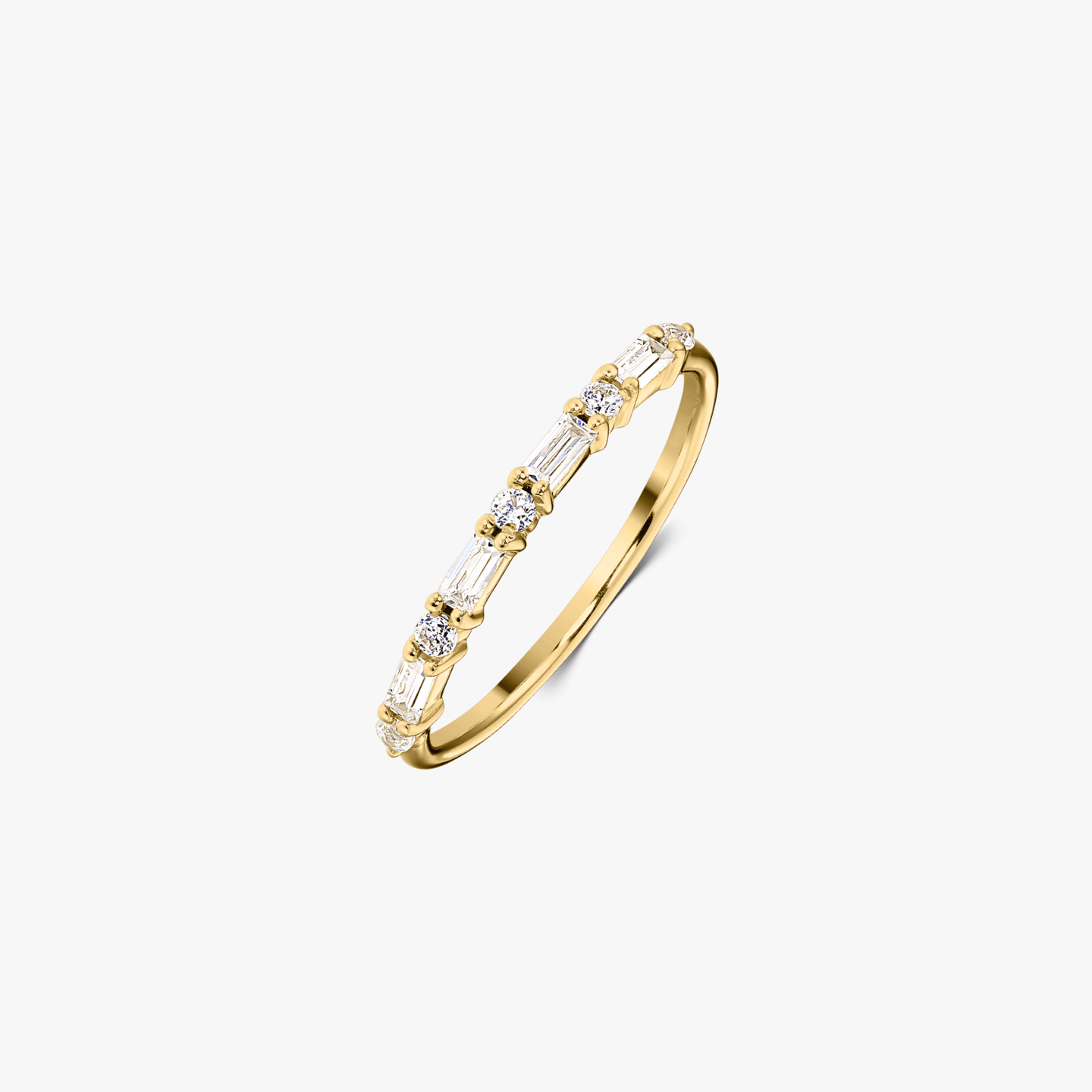 Bague en argent Golden Baguette - Zirconium - Indira