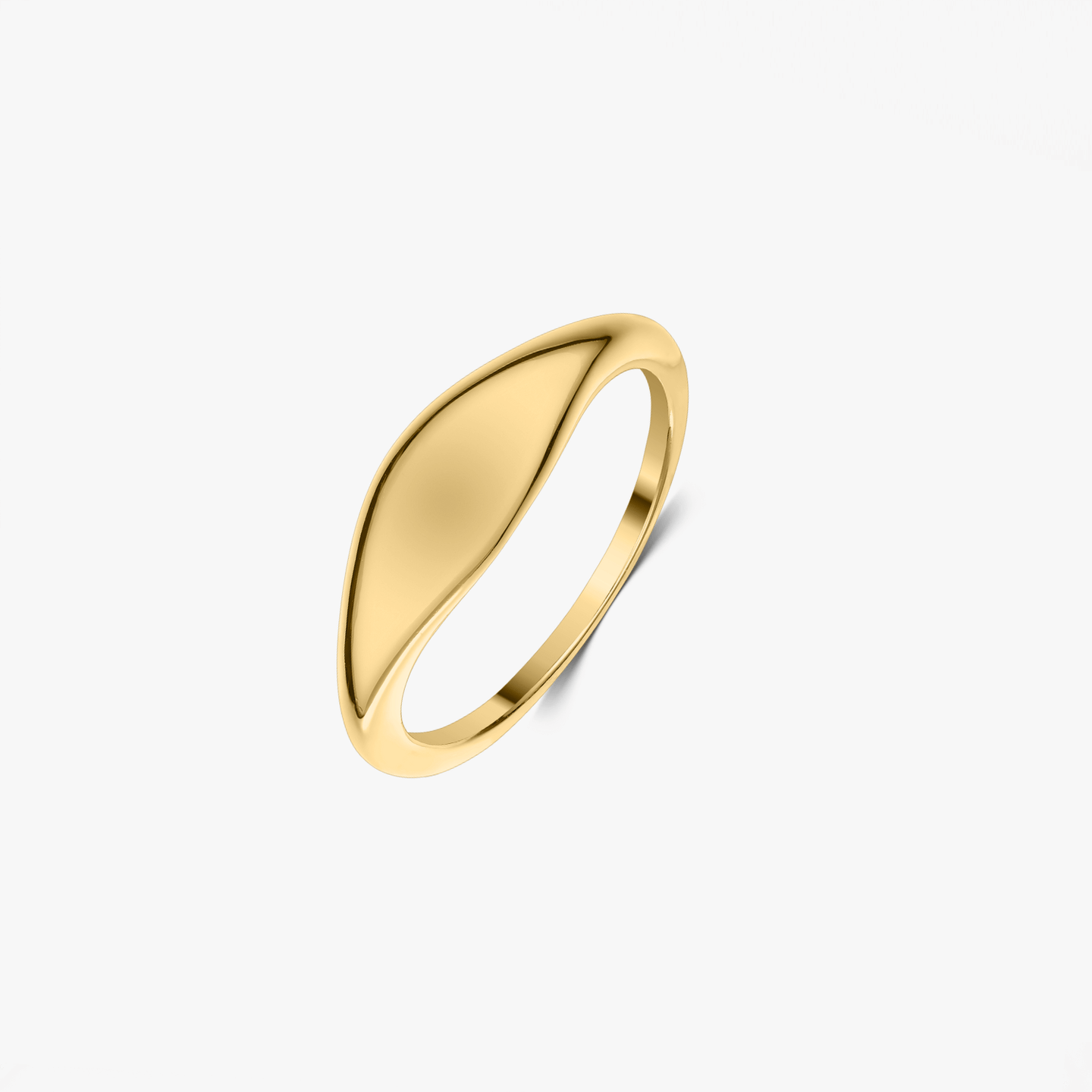 Golden Mini Dome Silver Ring - Indira