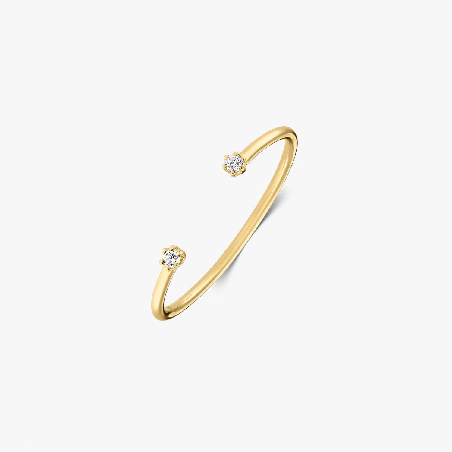 Ava Yellow Gold Ring – Diamonds - Indira