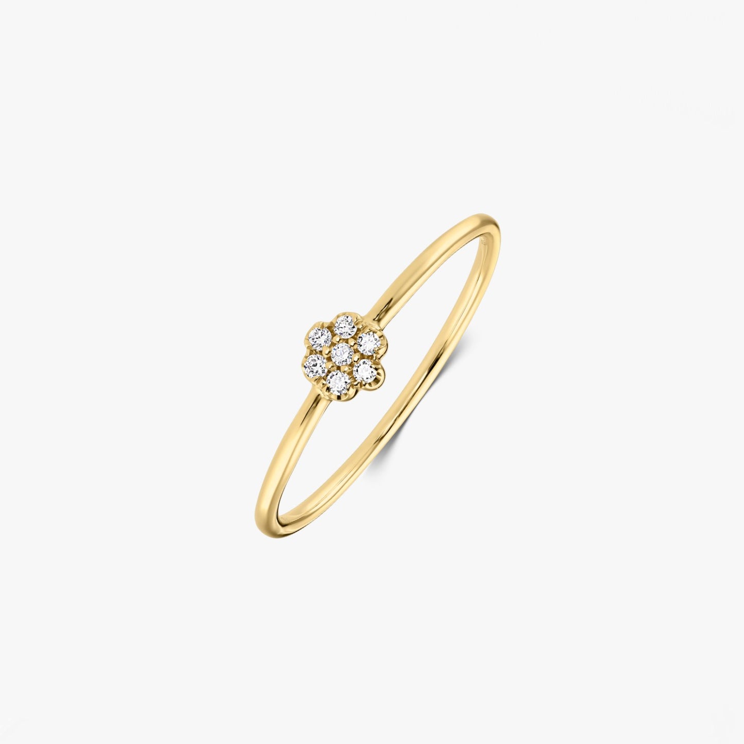 Daisy Yellow Gold Ring – Diamonds