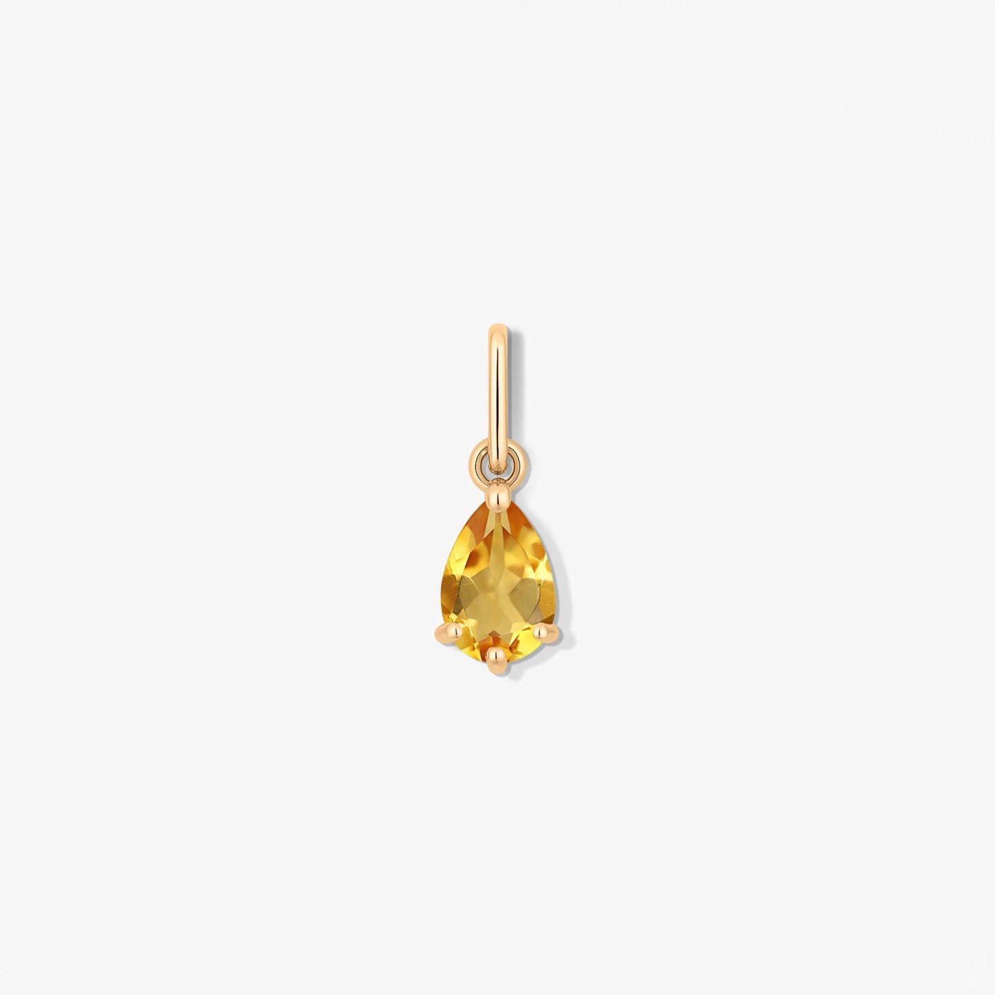 Gold Birthstone Pendant November - Citrine