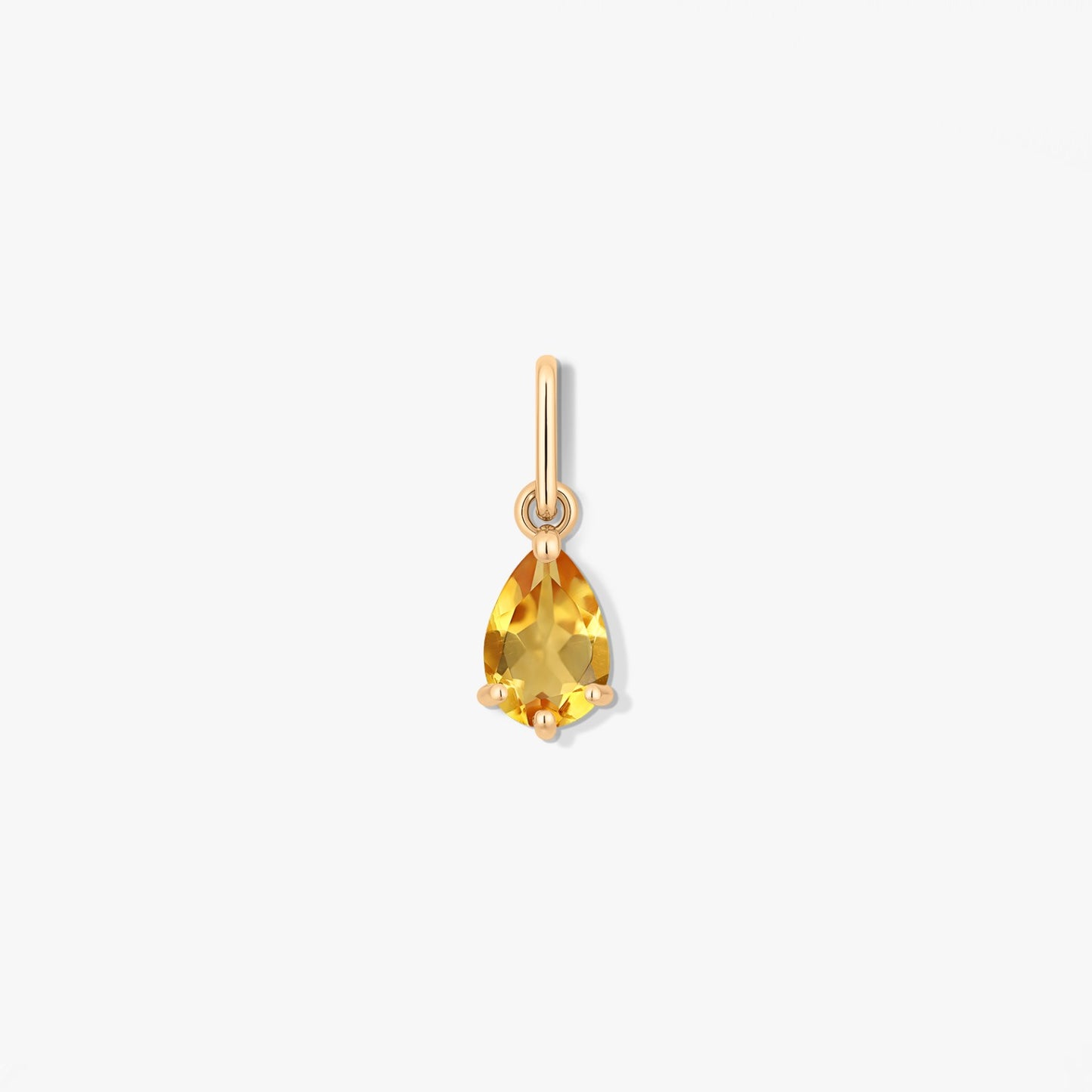 Gold Birthstone Pendant November - Citrine