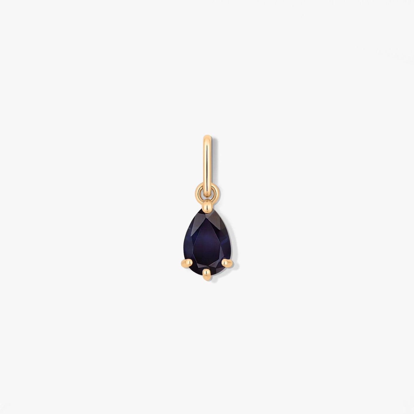 Gold Birthstone Pendant September - Sapphire