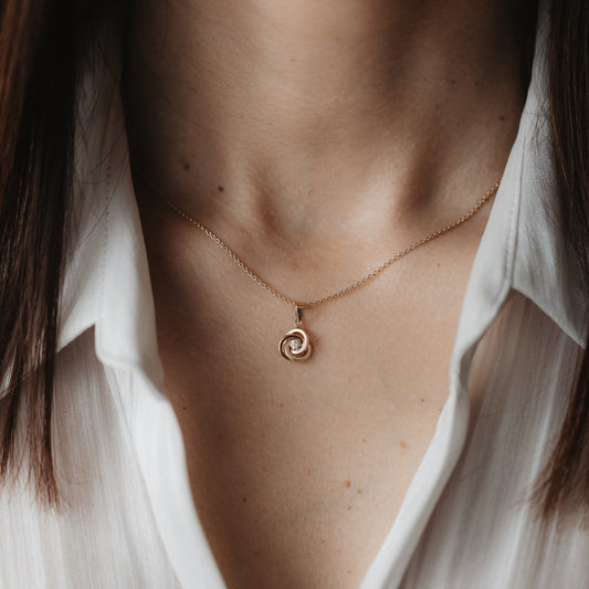 Eternal Knot Gold Pendant