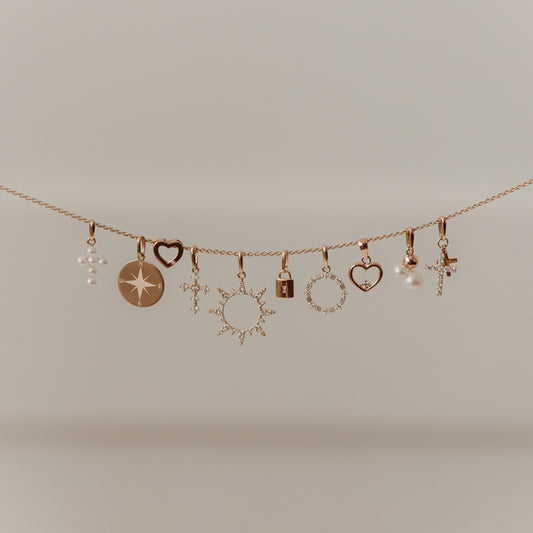 Radiant Cross Gold Pendant - Zirconia