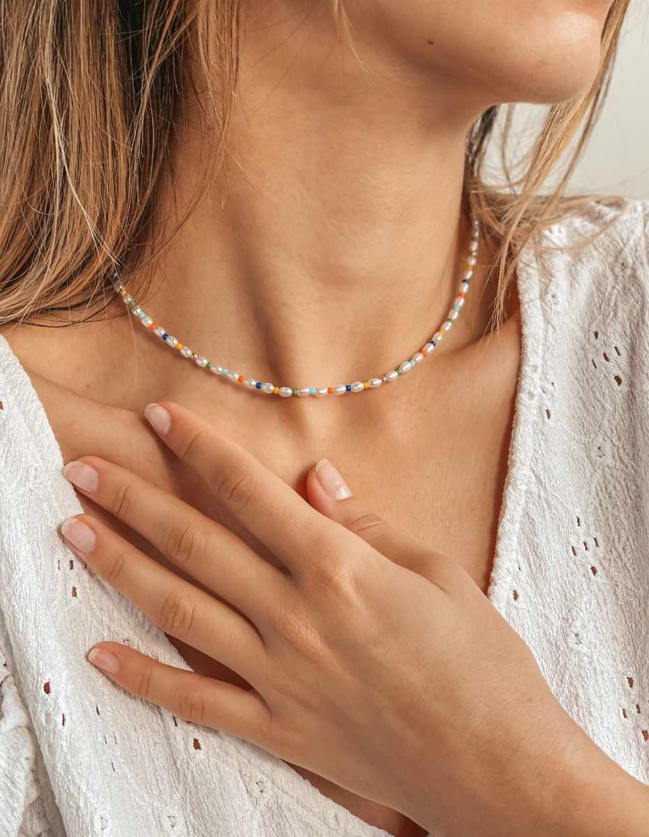 Collier en argent Golden Alaia - Perles Naturelles - Indira