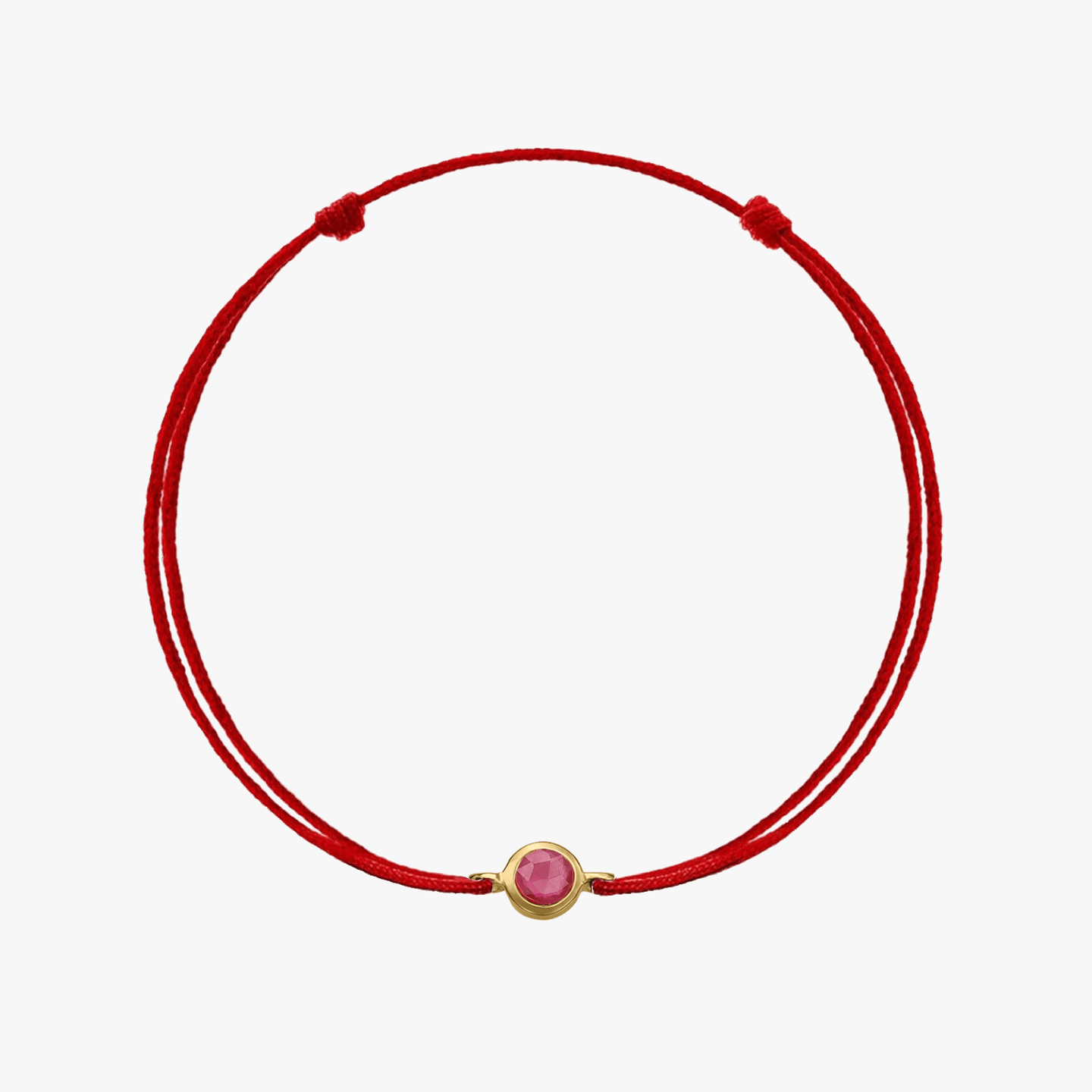 Birthstone Golden July - Rubin - Indira ezüst szál karkötő