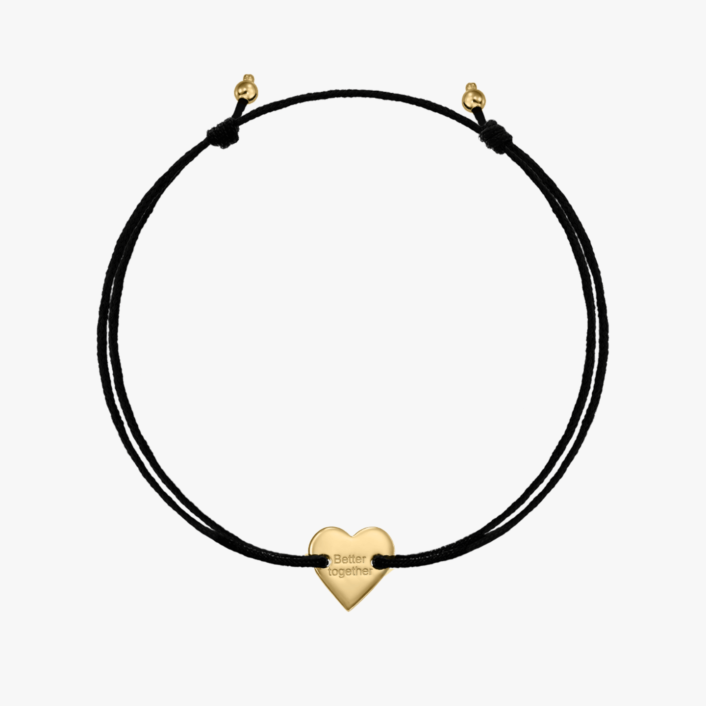 Golden Better Together Silver Cord Bracelet - Indira