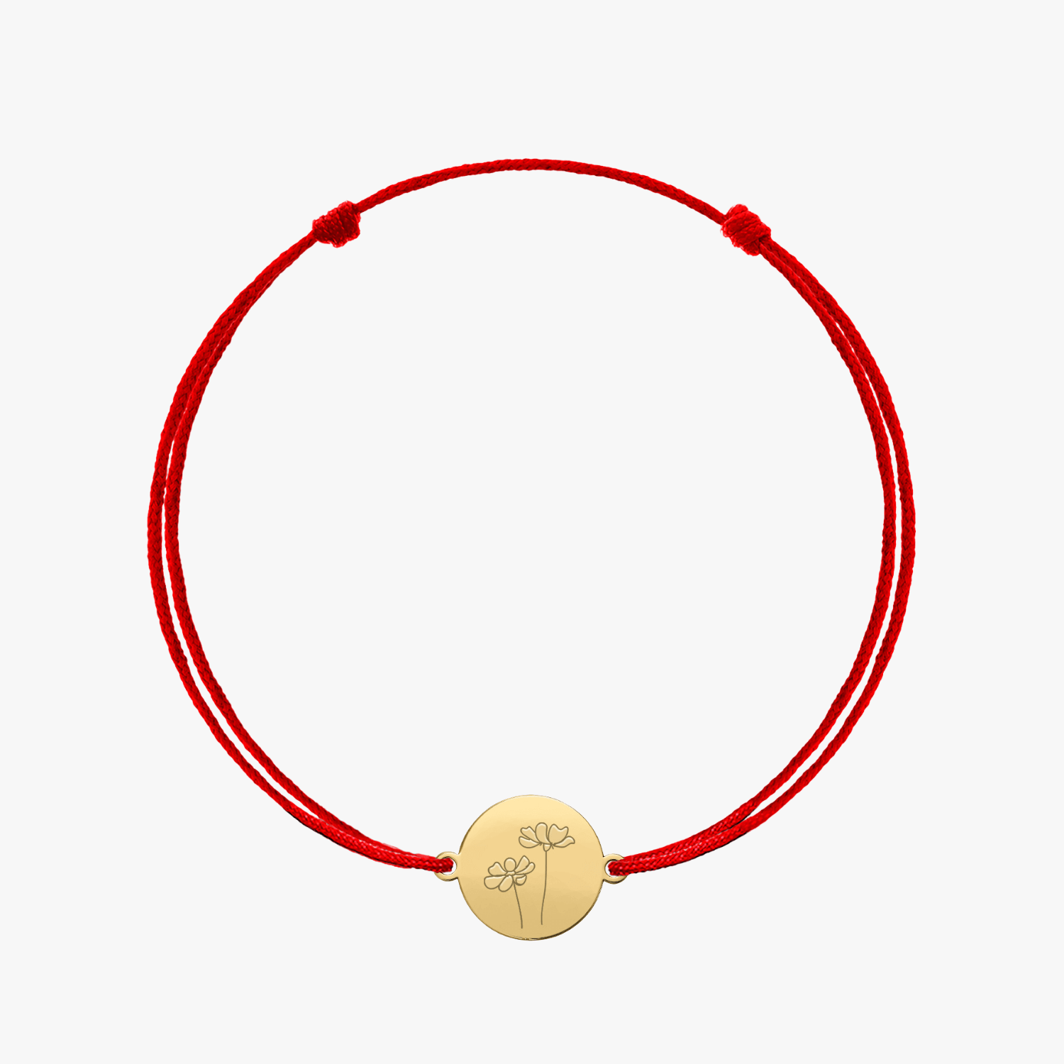 Brățară șnur din argint Golden Birth Flower - October Cosmos - Indira