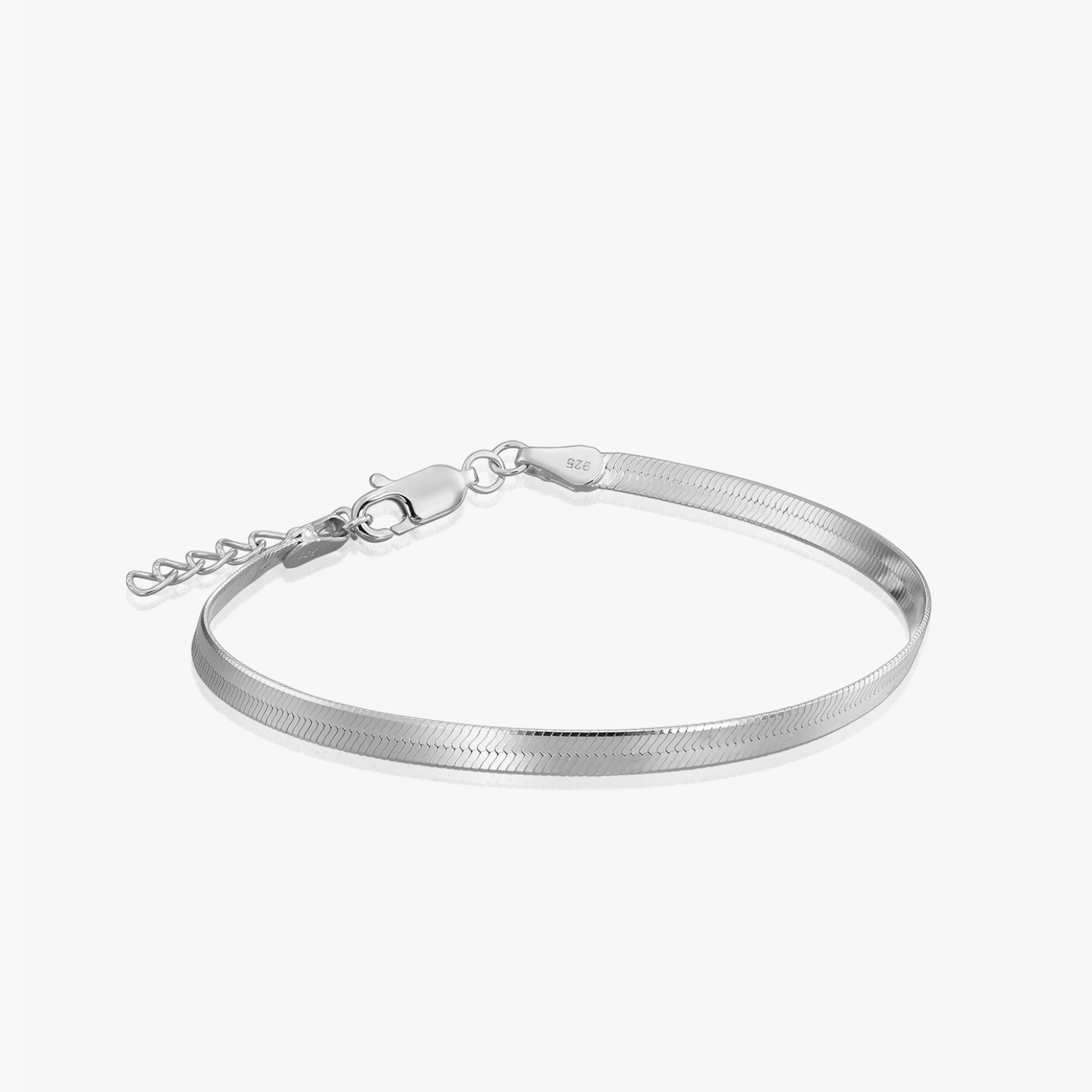 Herringbone Silver Ankle Bracelet - Indira