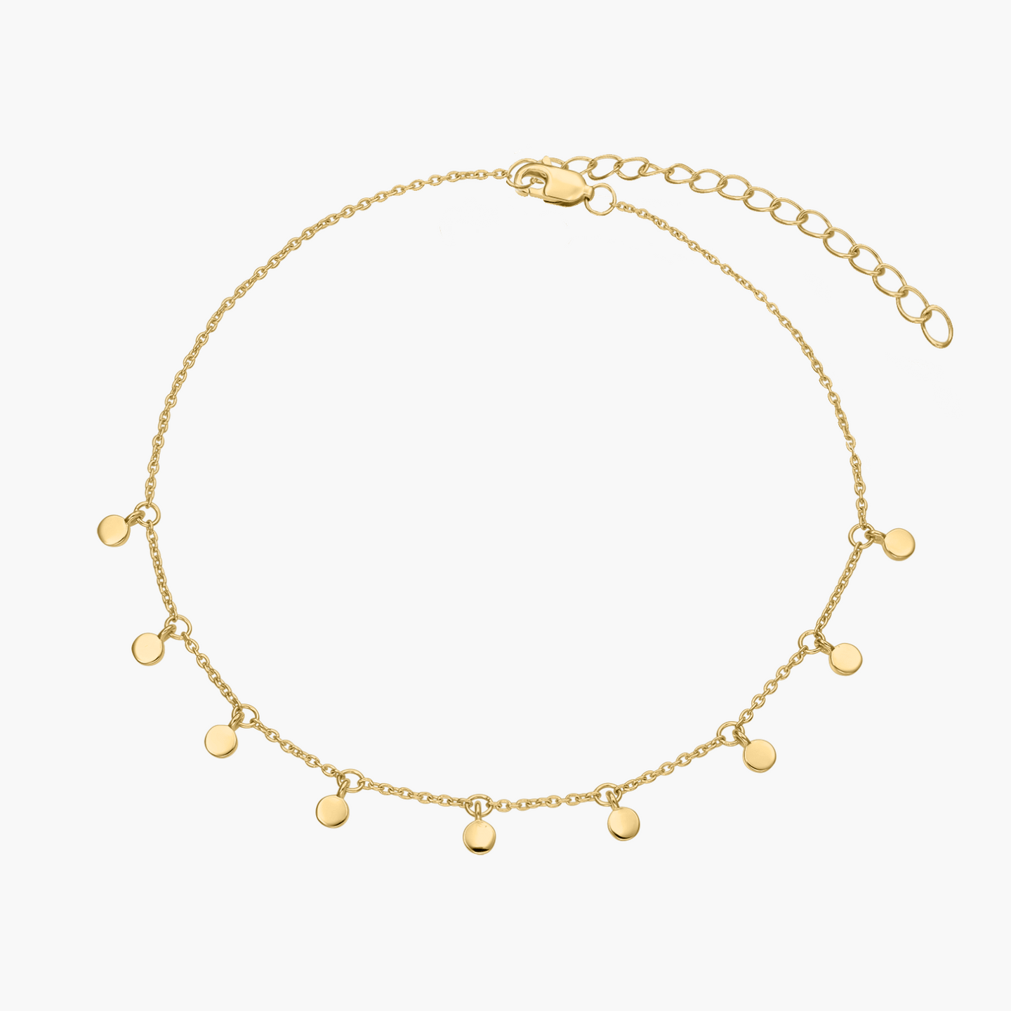 Chaîne de cheville en argent Golden Allegra - Indira