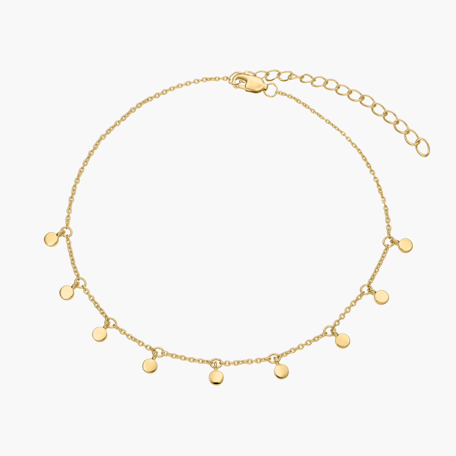 Bratara de picior din argint Golden Allegra - Indira