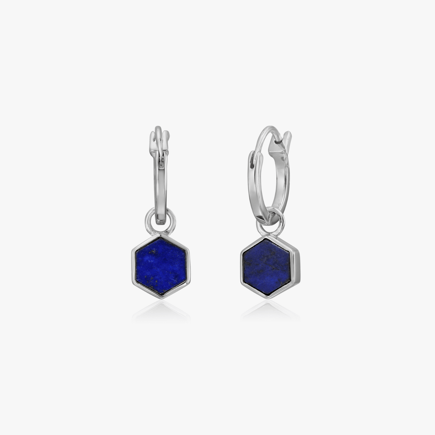 Boucles d'oreilles en argent Charlotte - Lapis Lazuli - Indira