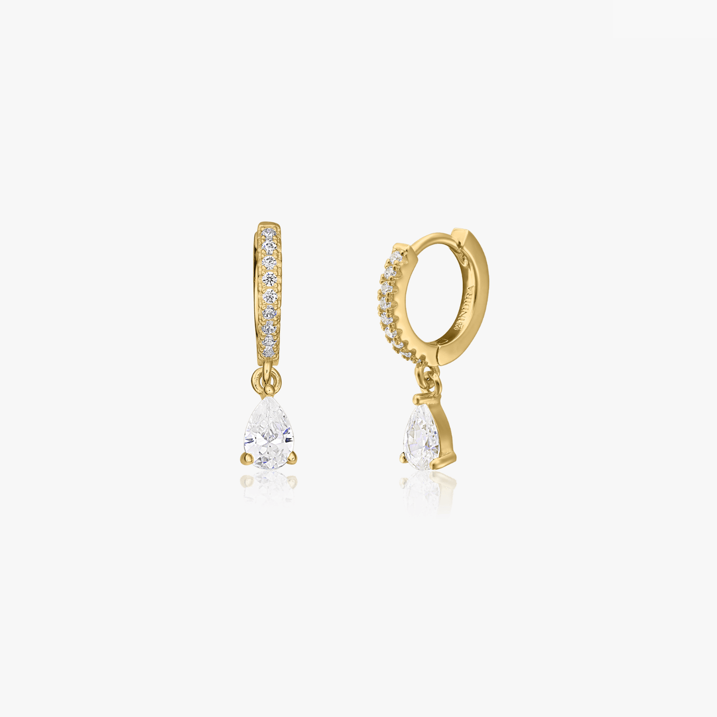 Golden Devi ezüst fülbevaló - Cirkónia - Indira