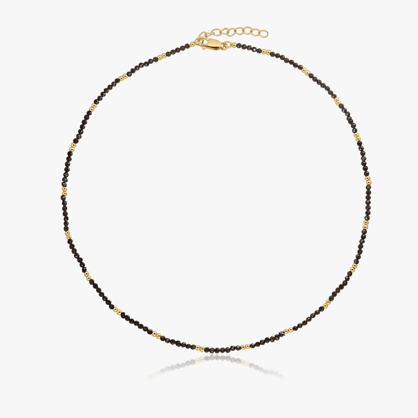 Golden SummerScape ezüst nyaklánc – Black Spinel - Indira