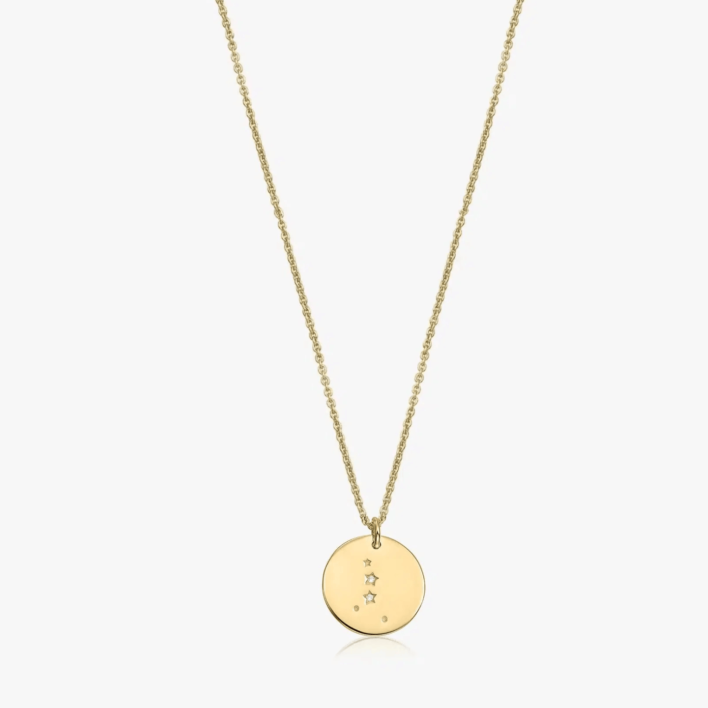 Ezüst Golden Zodiac nyaklánc - Rák - Indira