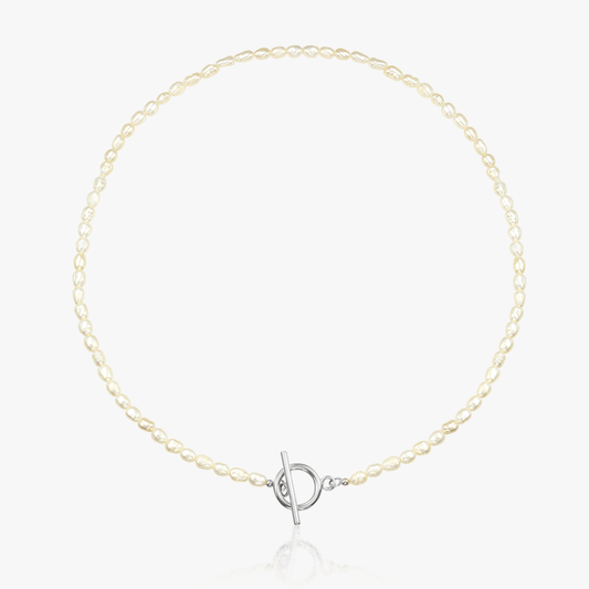 Colier din argint Locked - Perle Naturale - Indira