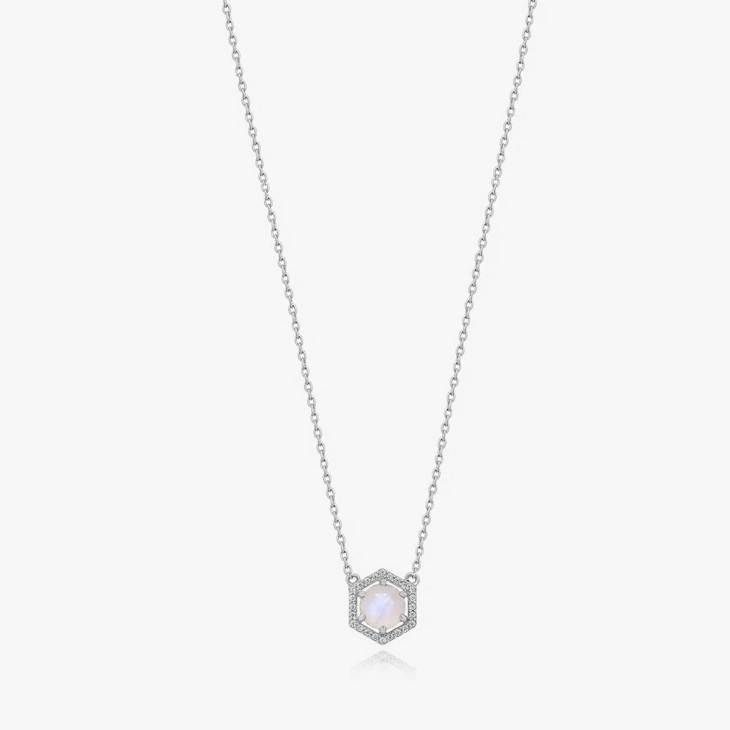 Collier en argent Lucy - Pierre de Lune - Indira