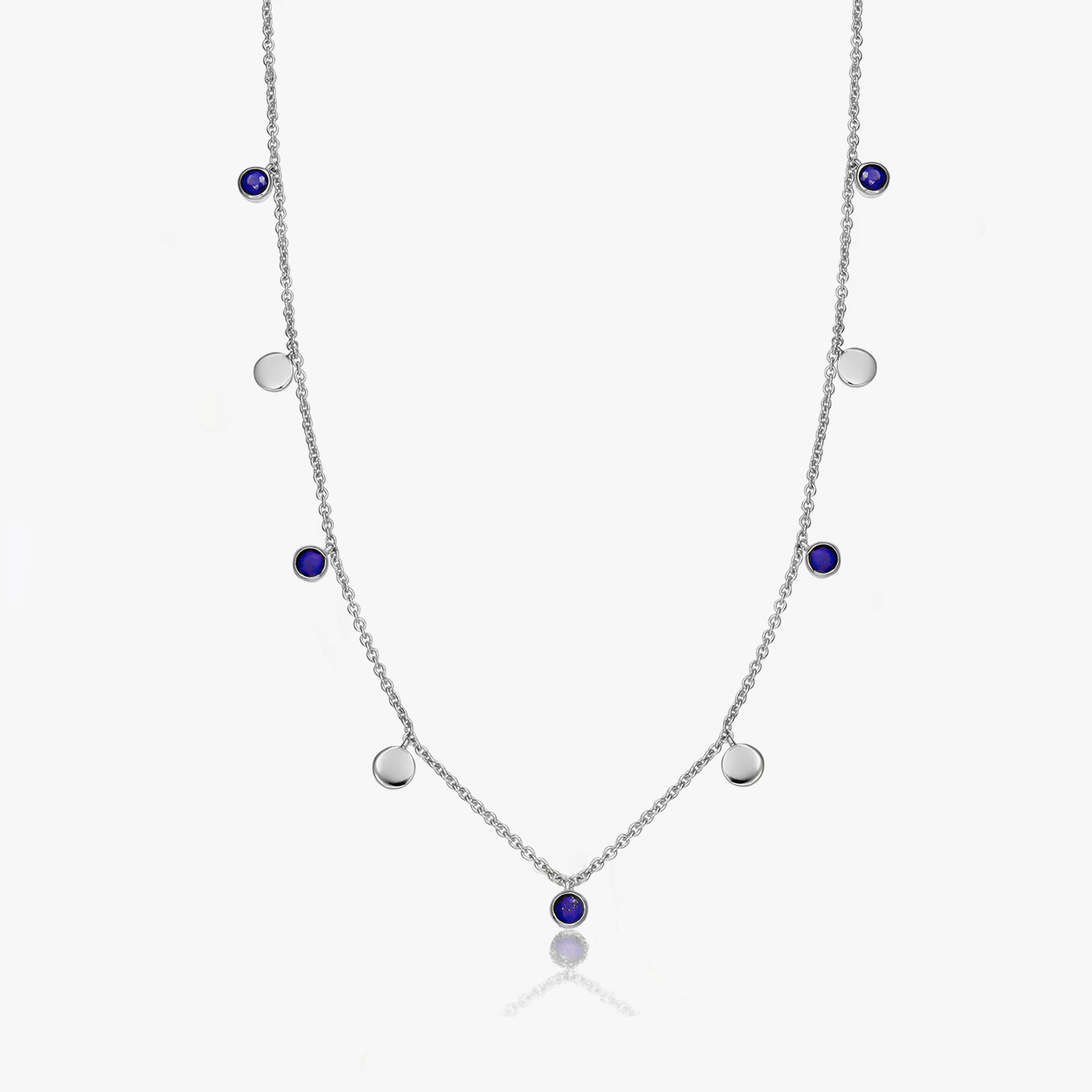 Noora ezüst nyaklánc - Lapis Lazuli - Indira
