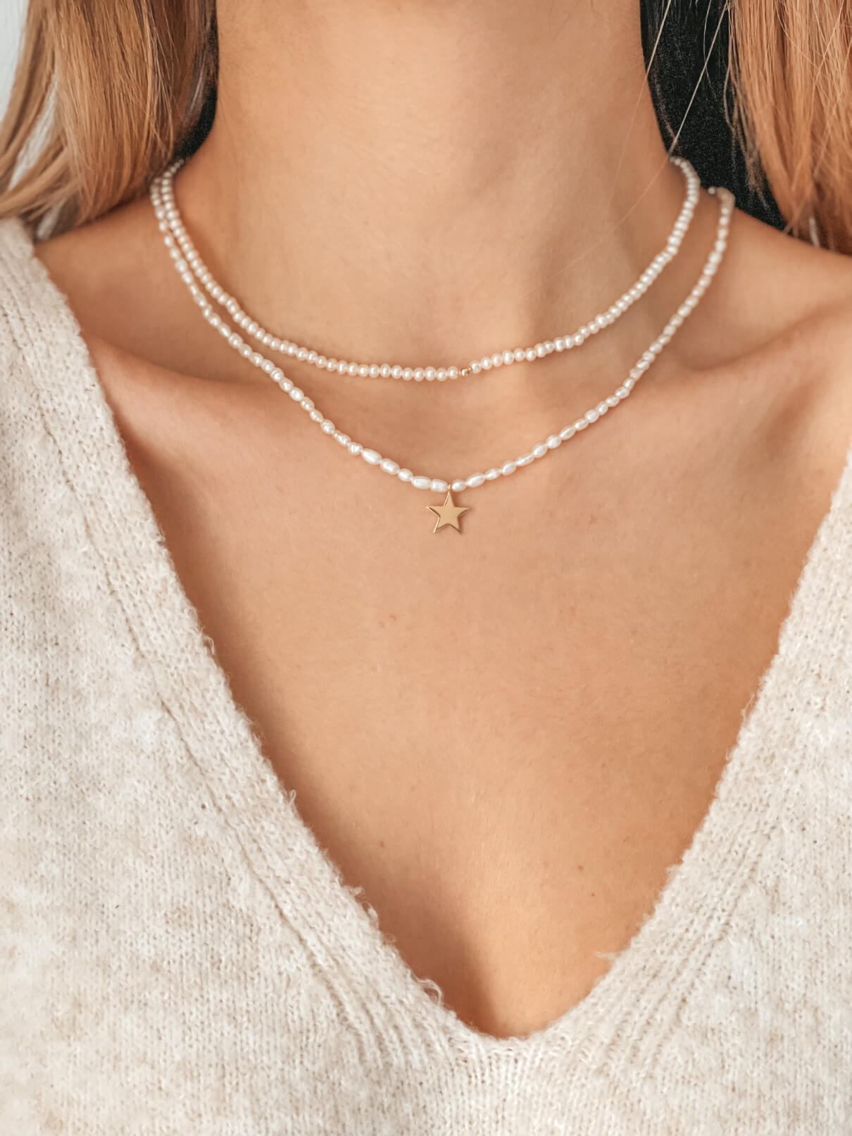 Collier en or Tiana Golden - Perles Naturelles - Indira