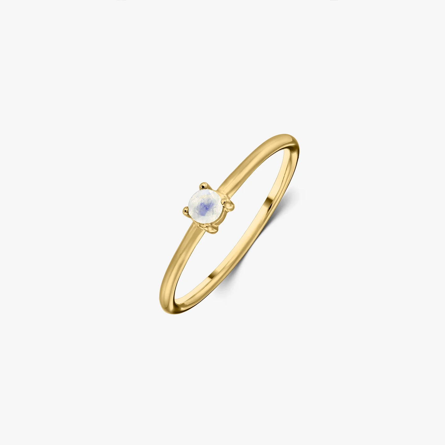 Bague en argent Birthstone Golden June - Pierre de Lune - Indira