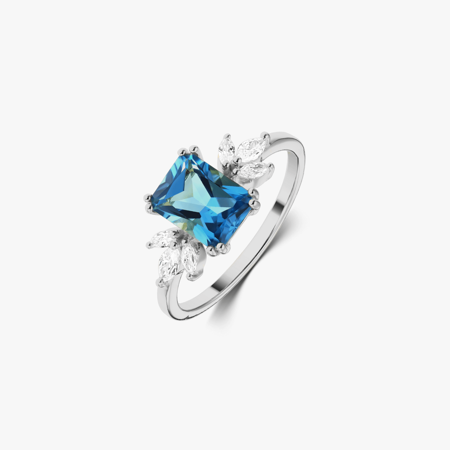 Faerie Silver Ring - Blue Topaz - Indira